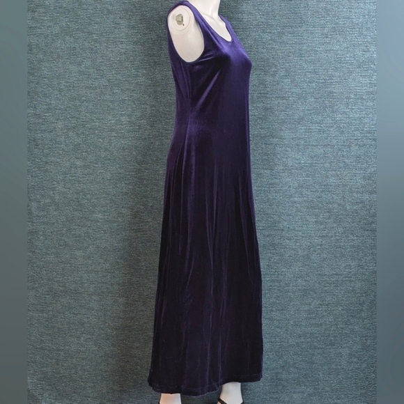 Vintage Karin Stevens Purple Velvet Maxi-Dress With Jacket - Picture 14 of 17